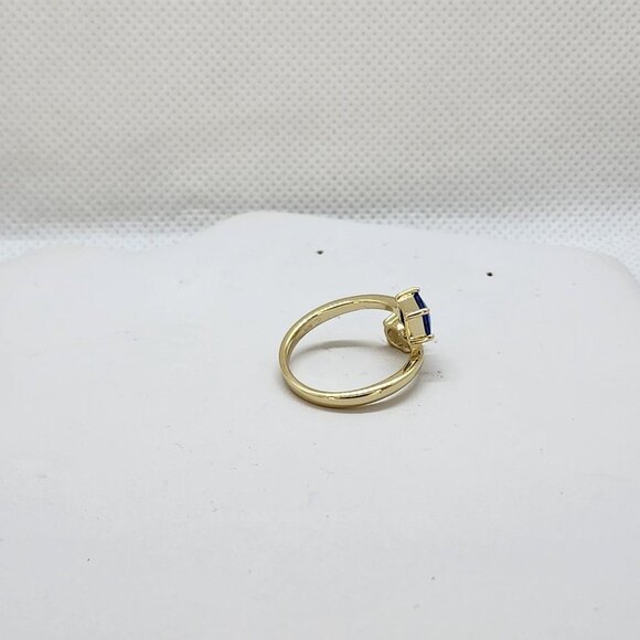 Brand New Sterling Silver 925 Blue/White Gemstones Ring - Picture 5 of 5